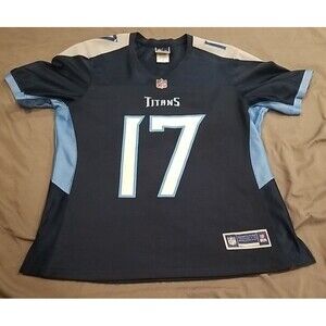 Tennesee Titans Jersey Womens Medium 17 Ryan Tannehill Blue NFL Pro Line